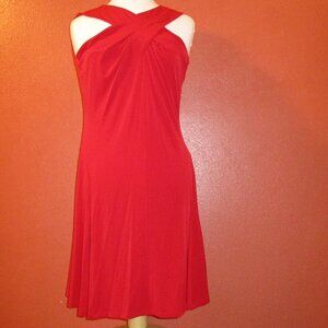 MICHAEL Michael Kors NEW Woman Size 14 Red Zip Back Sleeveless Evening Dress